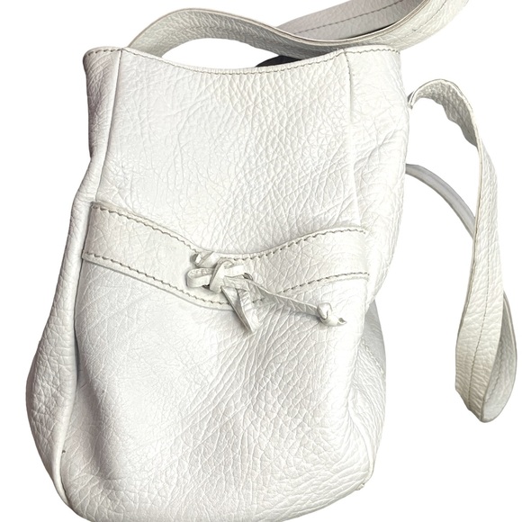 Cavalconti White Genuine Leather Over The Shoulder Bag Made in Italy - Picture 2 of 4